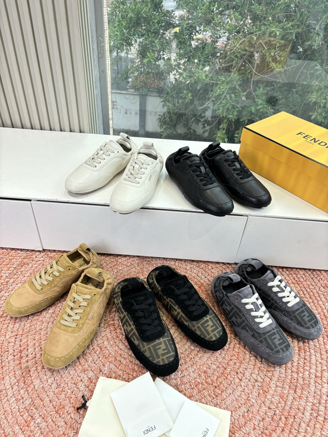 🌾G036Fendi芬迪 最新Fit系列 系带 松紧 芭蕾舞鞋 休闲鞋‼️ FENDI Fit系带低帮鞋