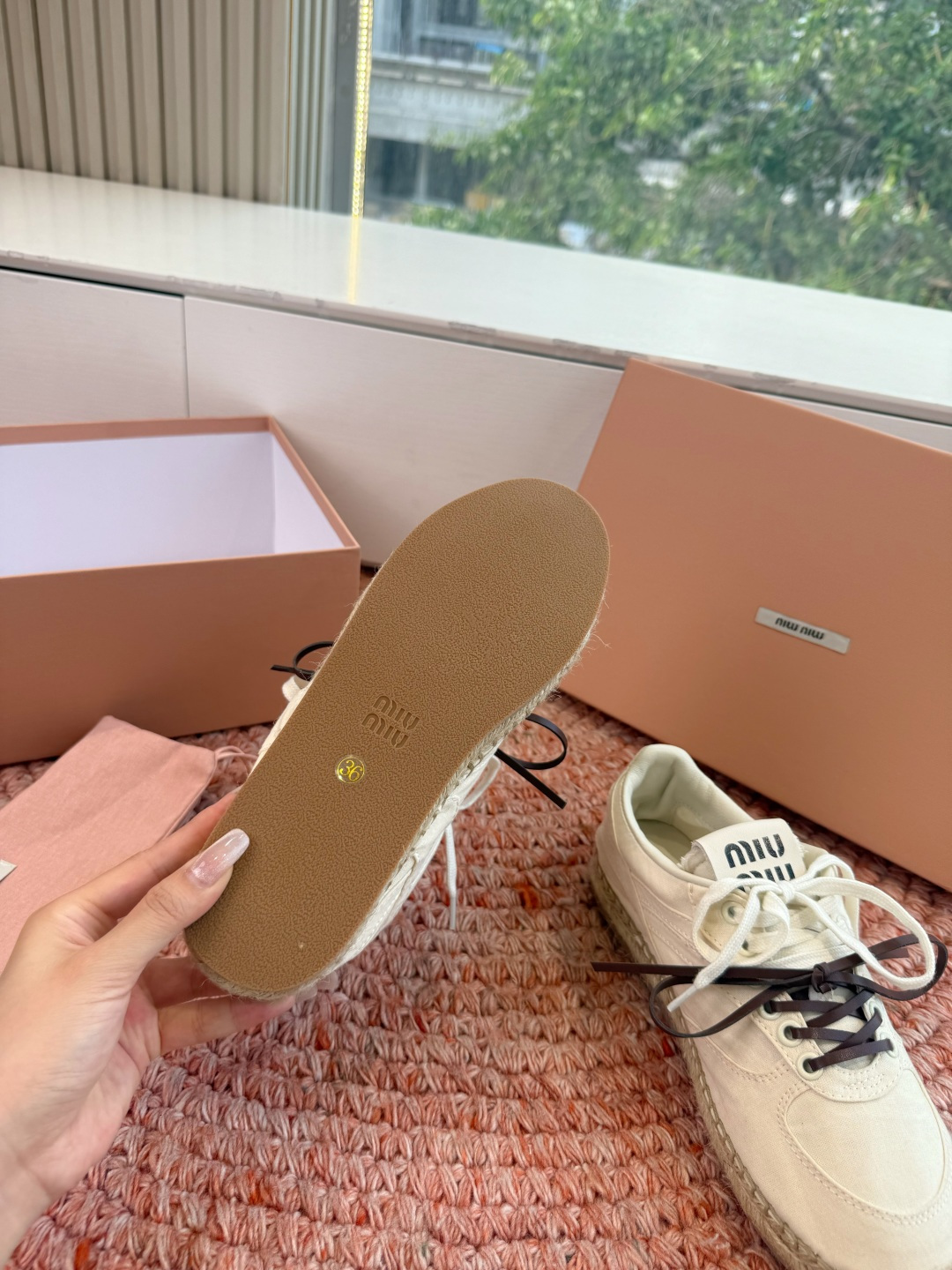 🌾G027顶级品质Miumiu 2026秋冬新款 编织麻绳渔夫鞋新走秀系列 经典升级 舒适度与时髦度并存