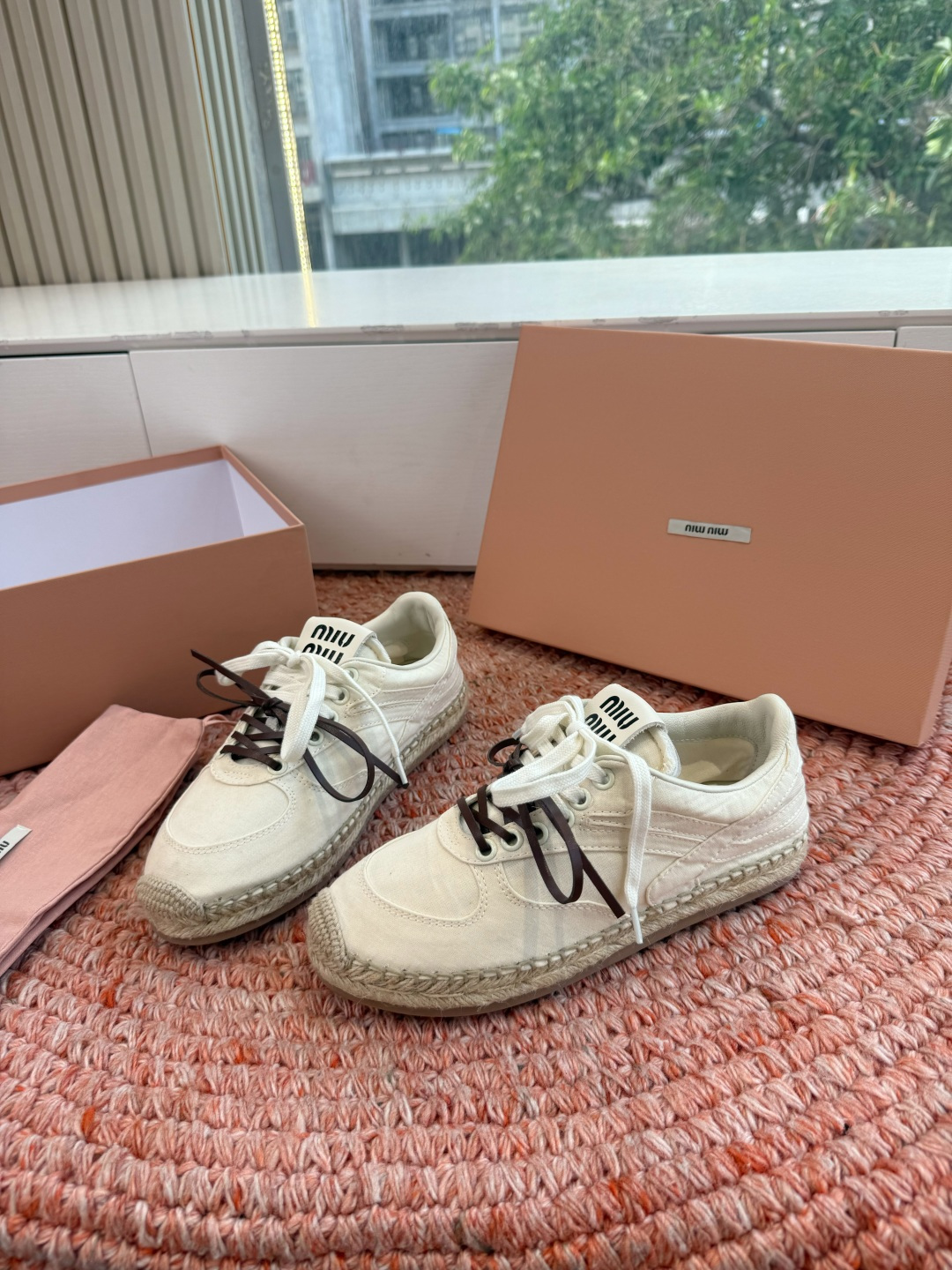 🌾G027顶级品质Miumiu 2026秋冬新款 编织麻绳渔夫鞋新走秀系列 经典升级 舒适度与时髦度并存