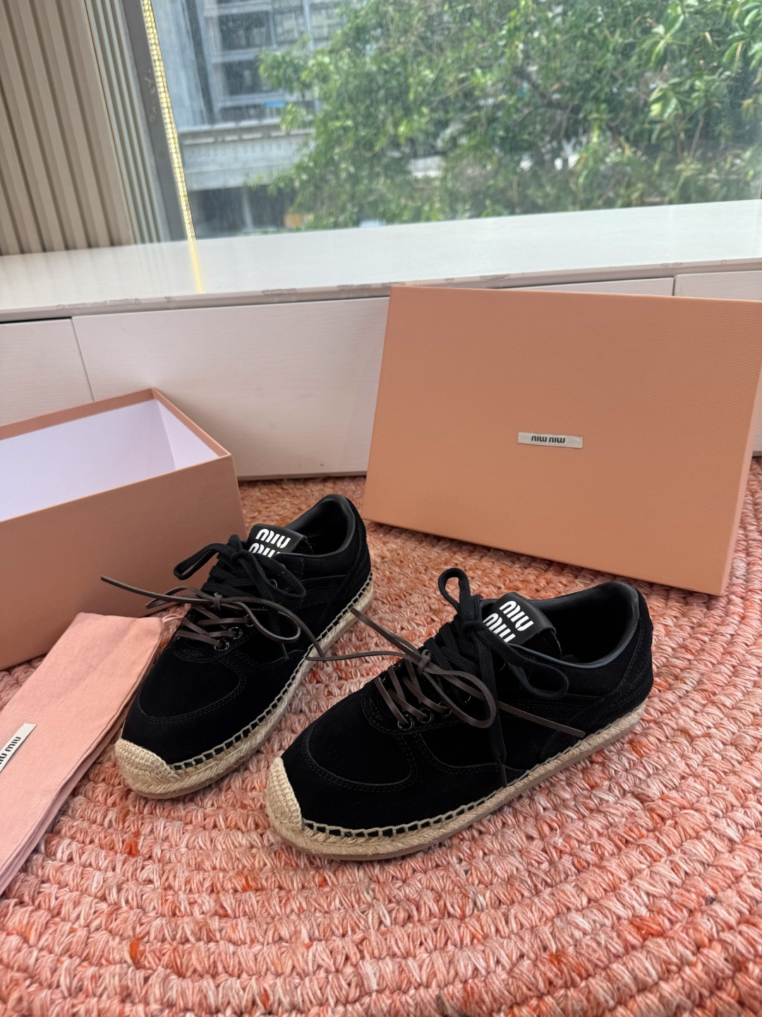 🌾G027顶级品质Miumiu 2026秋冬新款 编织麻绳渔夫鞋新走秀系列 经典升级 舒适度与时髦度并存