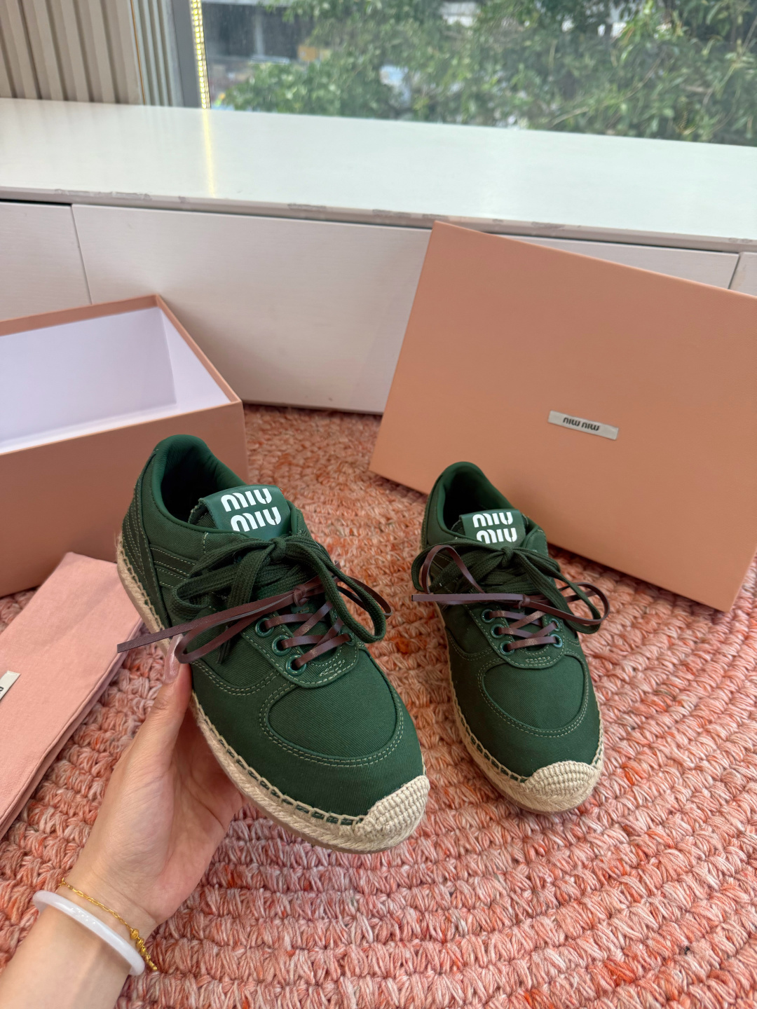 🌾G027顶级品质Miumiu 2026秋冬新款 编织麻绳渔夫鞋新走秀系列 经典升级 舒适度与时髦度并存