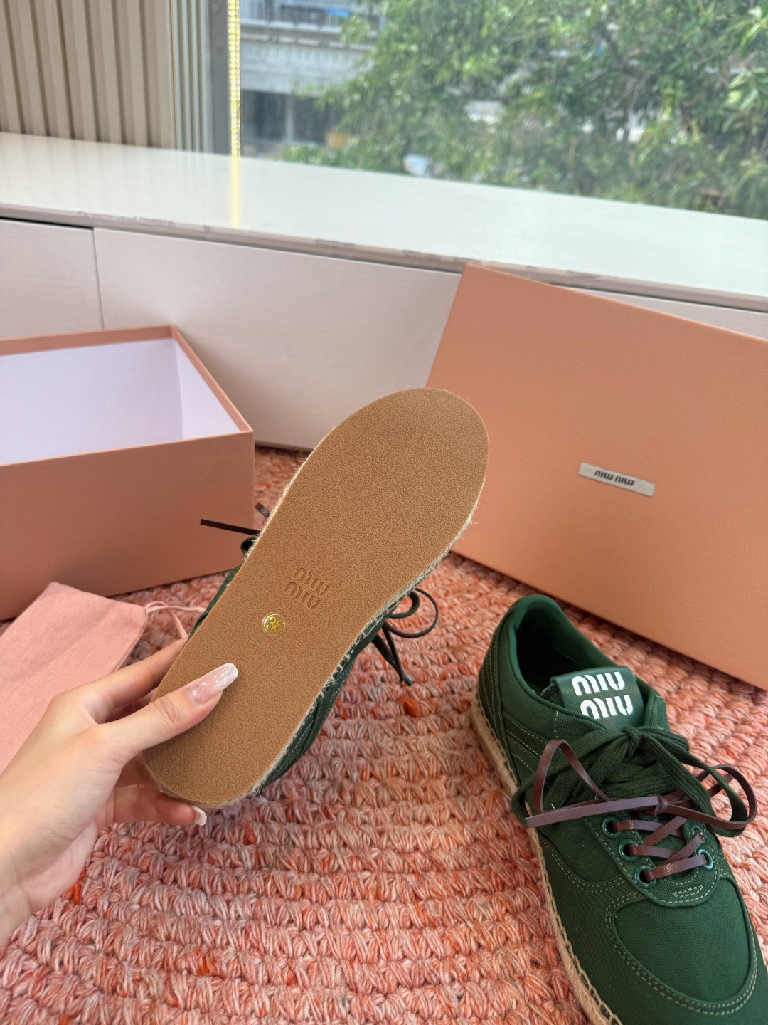 🌾G027顶级品质Miumiu 2026秋冬新款 编织麻绳渔夫鞋新走秀系列 经典升级 舒适度与时髦度并存