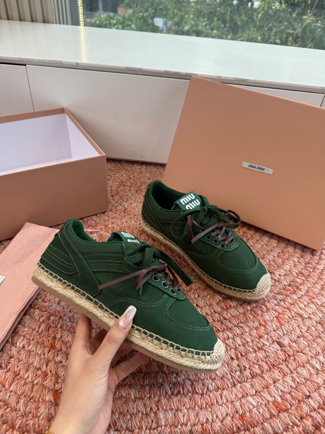 🌾G027顶级品质Miumiu 2026秋冬新款 编织麻绳渔夫鞋新走秀系列 经典升级 舒适度与时髦度并存