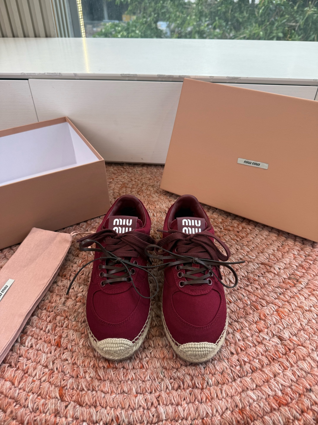 🌾G027顶级品质Miumiu 2026秋冬新款 编织麻绳渔夫鞋新走秀系列 经典升级 舒适度与时髦度并存