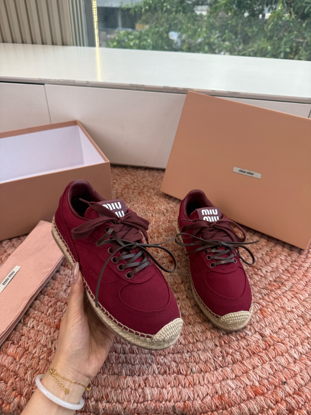 🌾G027顶级品质Miumiu 2026秋冬新款 编织麻绳渔夫鞋新走秀系列 经典升级 舒适度与时髦度并存