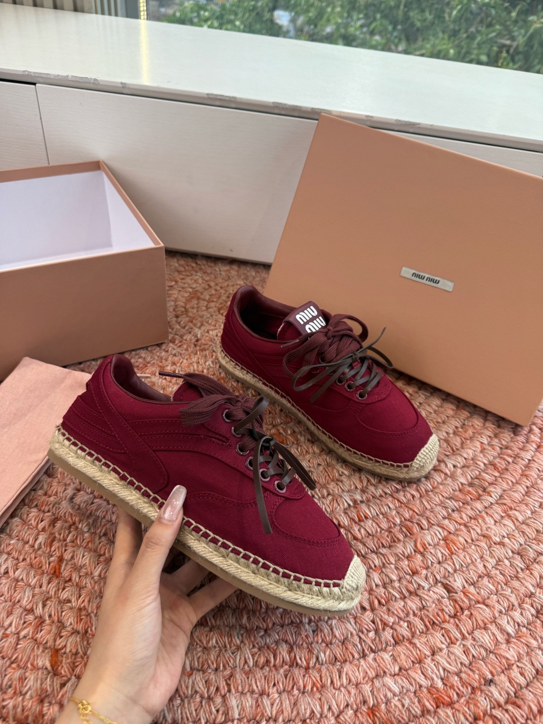 🌾G027顶级品质Miumiu 2026秋冬新款 编织麻绳渔夫鞋新走秀系列 经典升级 舒适度与时髦度并存