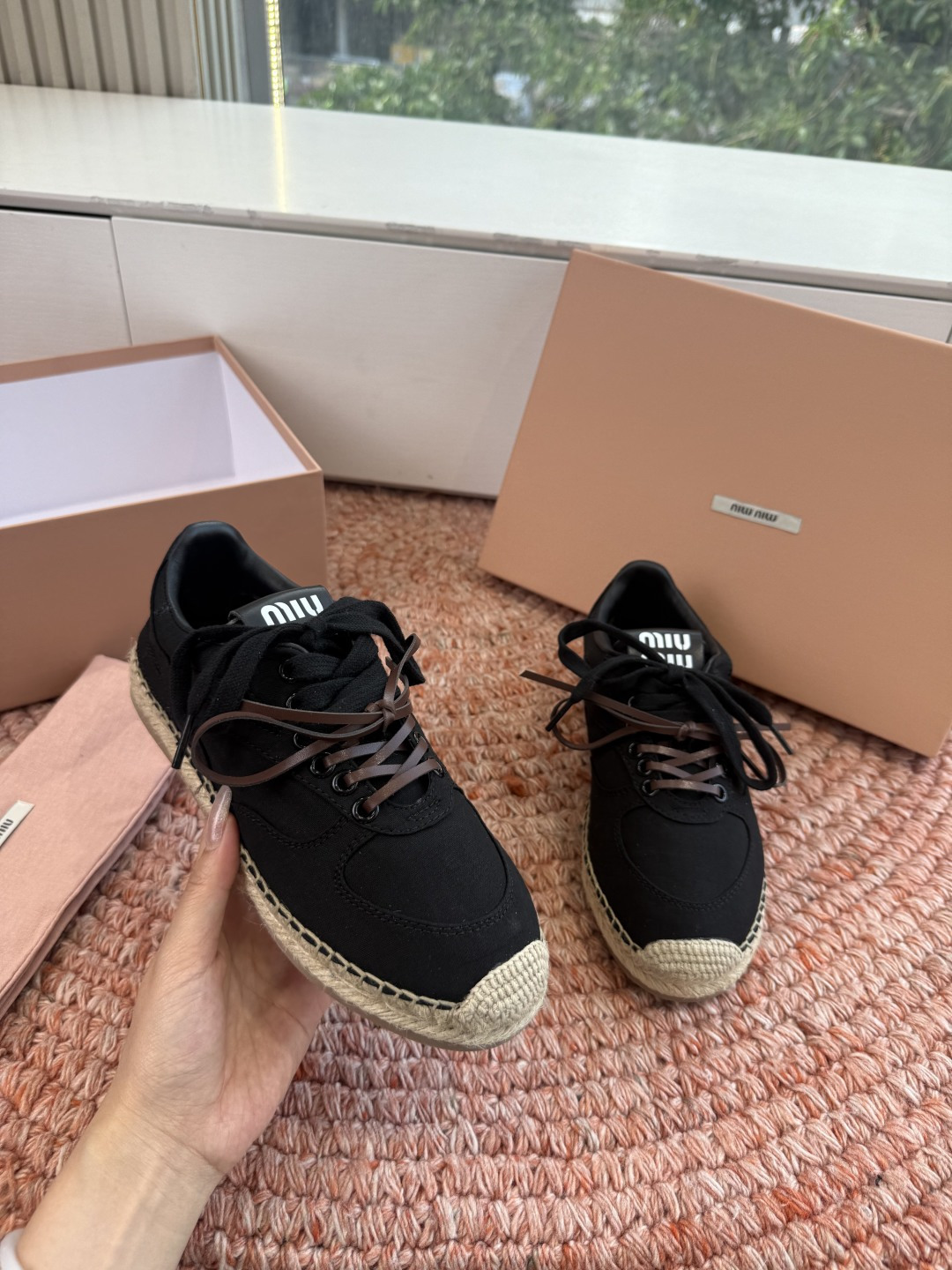 🌾G027顶级品质Miumiu 2026秋冬新款 编织麻绳渔夫鞋新走秀系列 经典升级 舒适度与时髦度并存