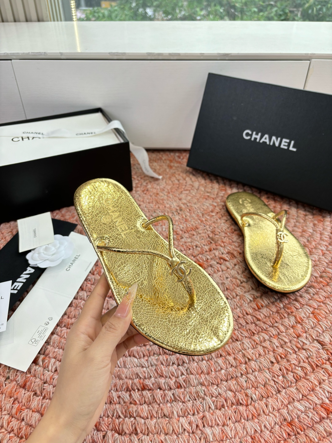 🌾G238😀顶级品质CHANE*｜小香2026走秀款夹脚拖鞋如果说季节有味道春夏应该是香香甜甜的人儿也跟