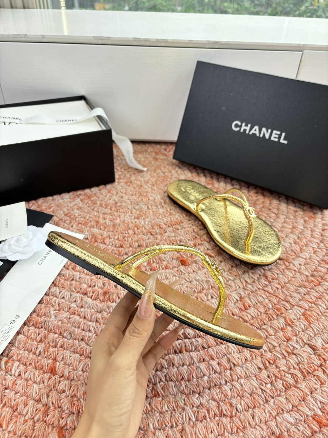 🌾G238😀顶级品质CHANE*｜小香2026走秀款夹脚拖鞋如果说季节有味道春夏应该是香香甜甜的人儿也跟