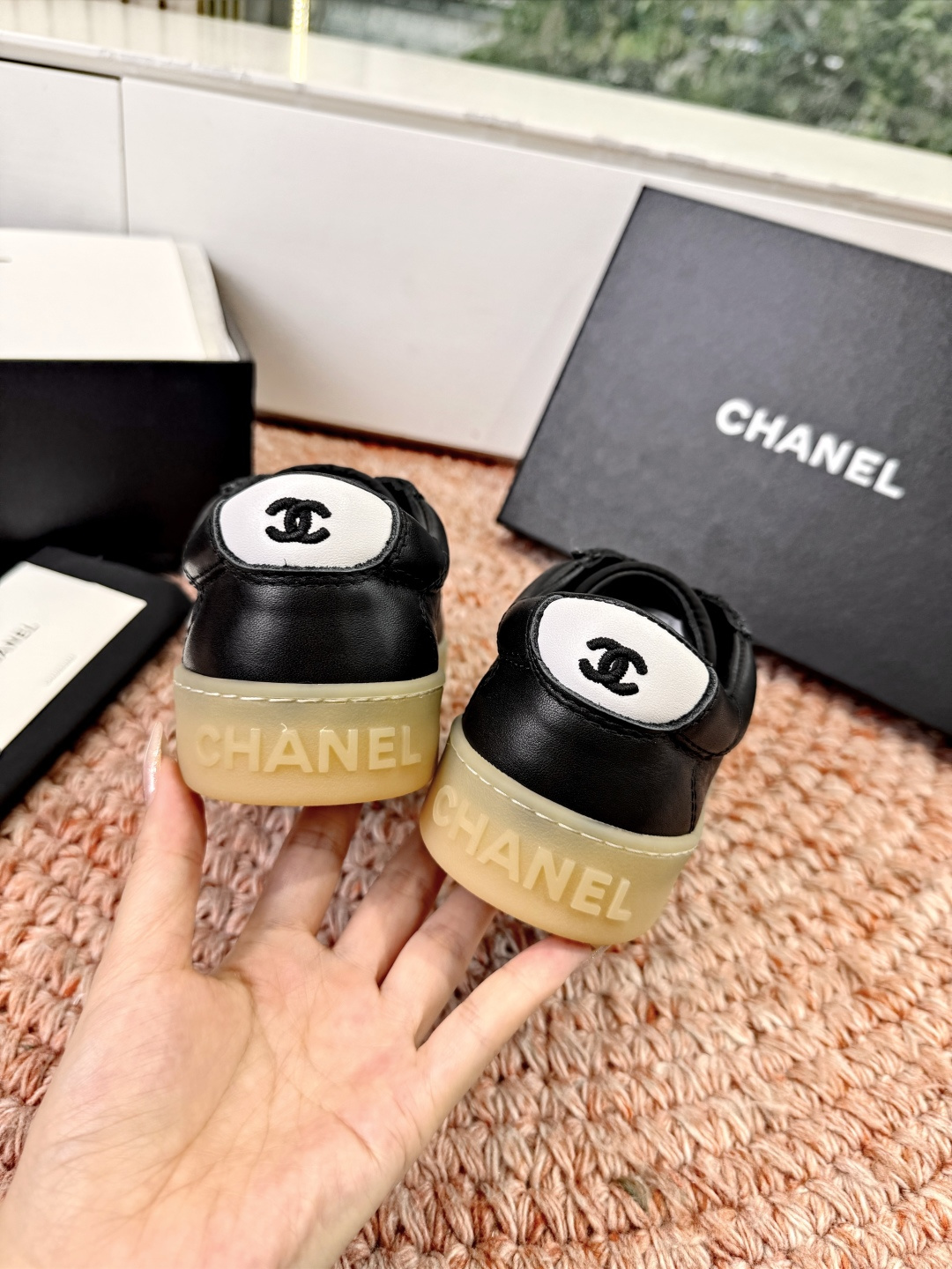 P🌾G059😀所见即所得CHANEL/香奈儿2026新款小香风麂皮圆头熊运动鞋时尚增高鞋休闲鞋面料：进口