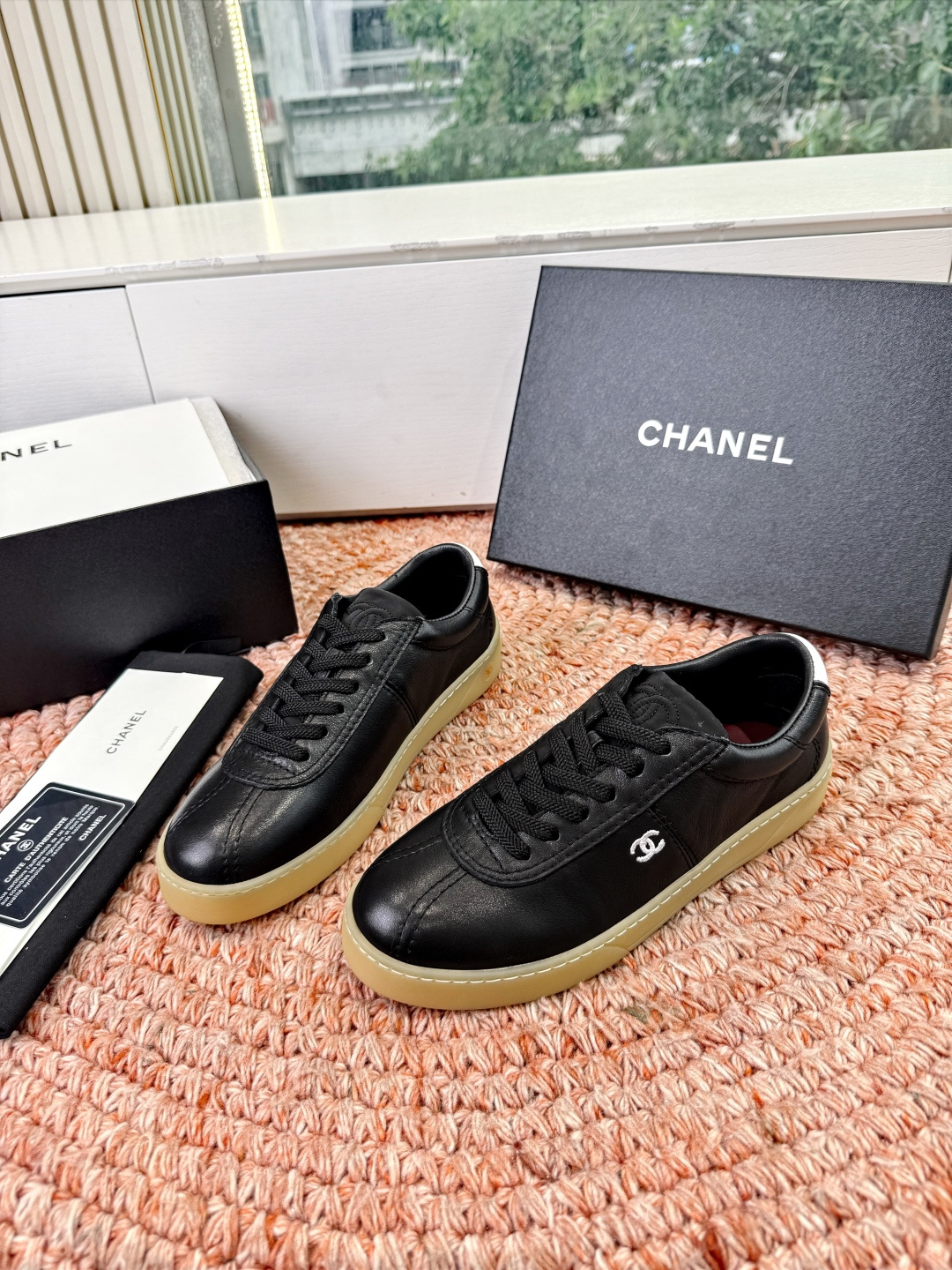 P🌾G059😀所见即所得CHANEL/香奈儿2026新款小香风麂皮圆头熊运动鞋时尚增高鞋休闲鞋面料：进口