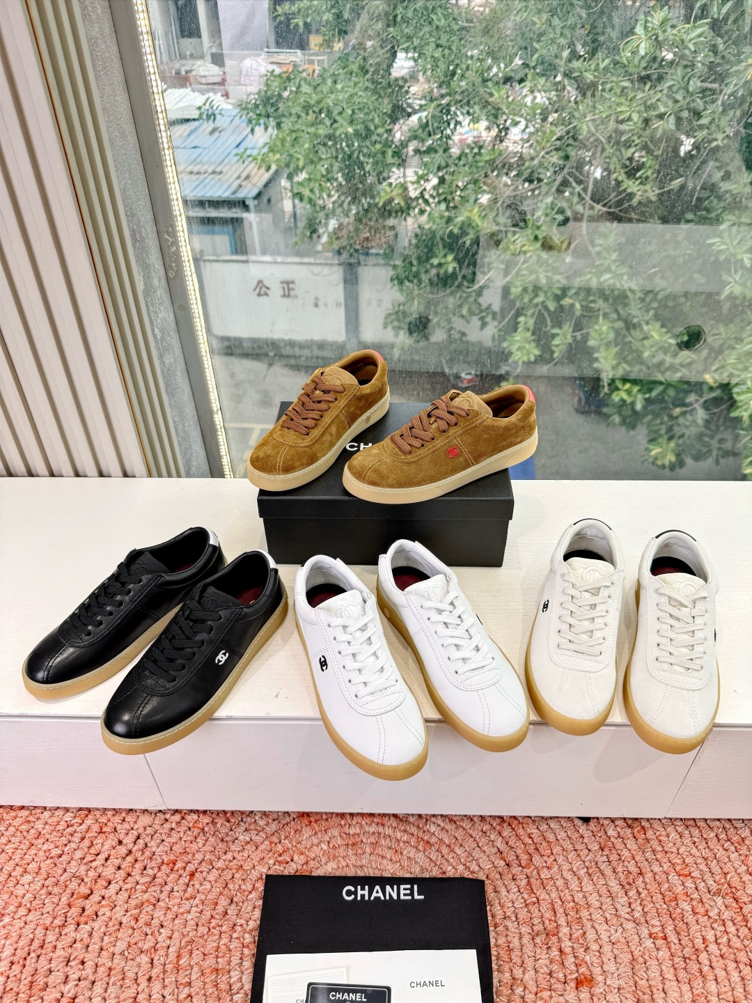P🌾G059😀所见即所得CHANEL/香奈儿2026新款小香风麂皮圆头熊运动鞋时尚增高鞋休闲鞋面料：进口