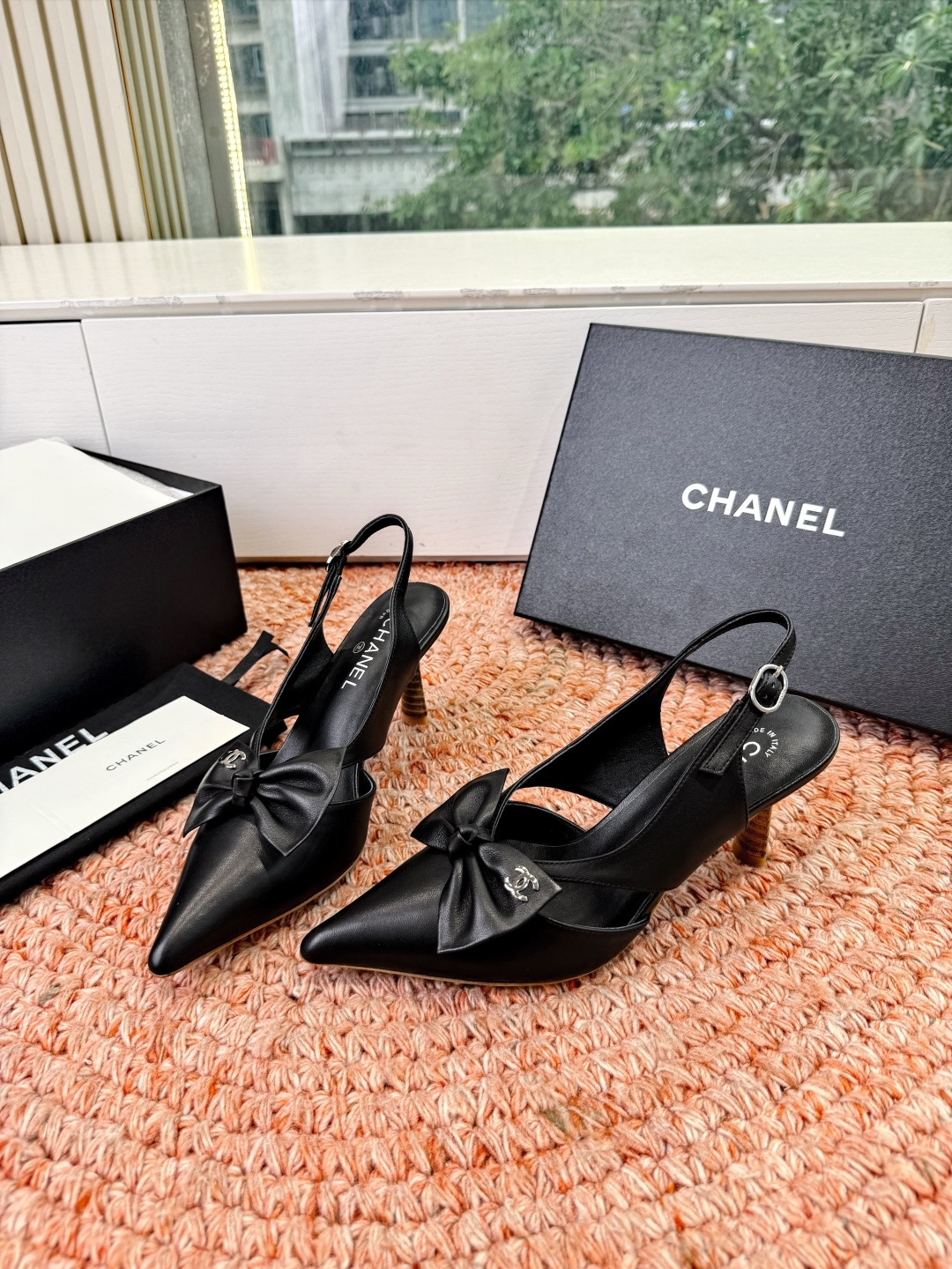 🌾G030😀顶级品质CHANE*｜小香2026走秀款猫跟蝴蝶结尖头高跟鞋如果说季节有味道春夏应该是香香甜