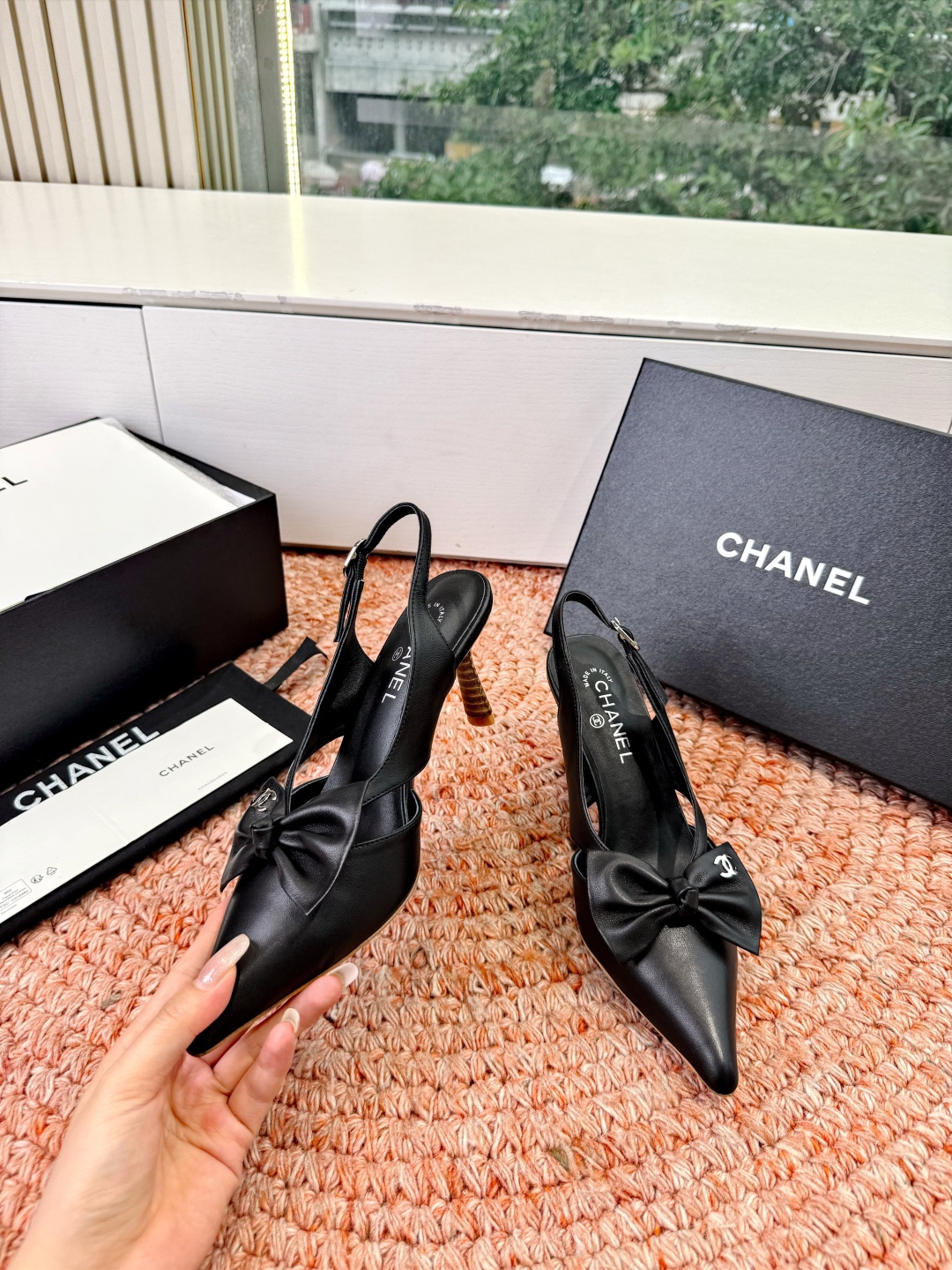 🌾G030😀顶级品质CHANE*｜小香2026走秀款猫跟蝴蝶结尖头高跟鞋如果说季节有味道春夏应该是香香甜