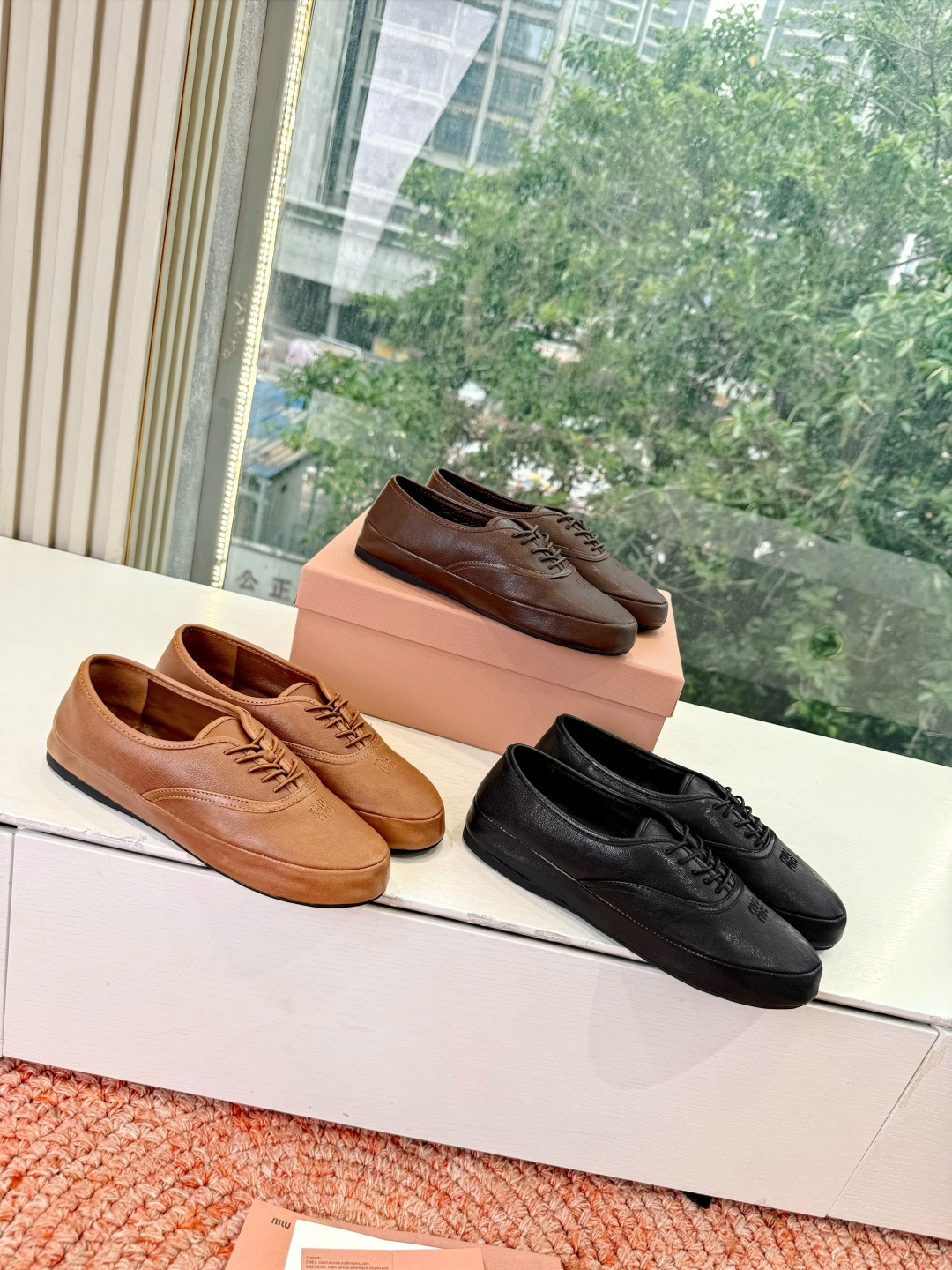 🌾G0286代购级独家上新Miu Miu2026真皮系带玛丽珍乐福鞋Zp开发 手工羊皮平底拖鞋秒杀市面版