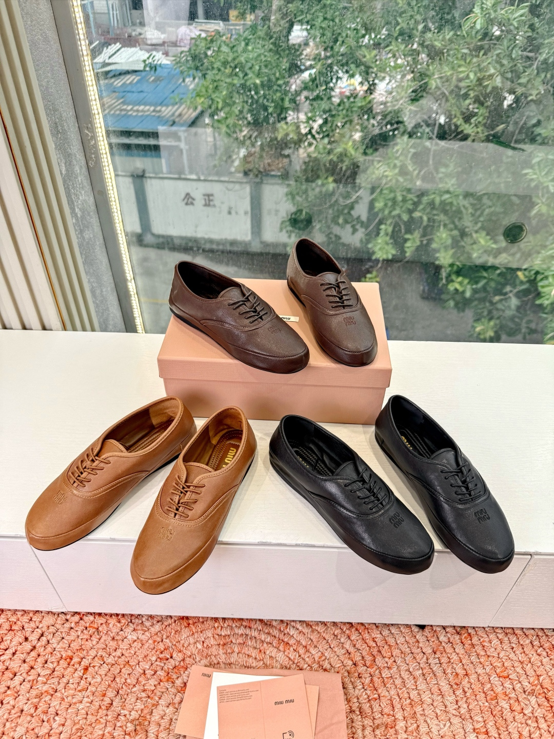🌾G0286代购级独家上新Miu Miu2026真皮系带玛丽珍乐福鞋Zp开发 手工羊皮平底拖鞋秒杀市面版