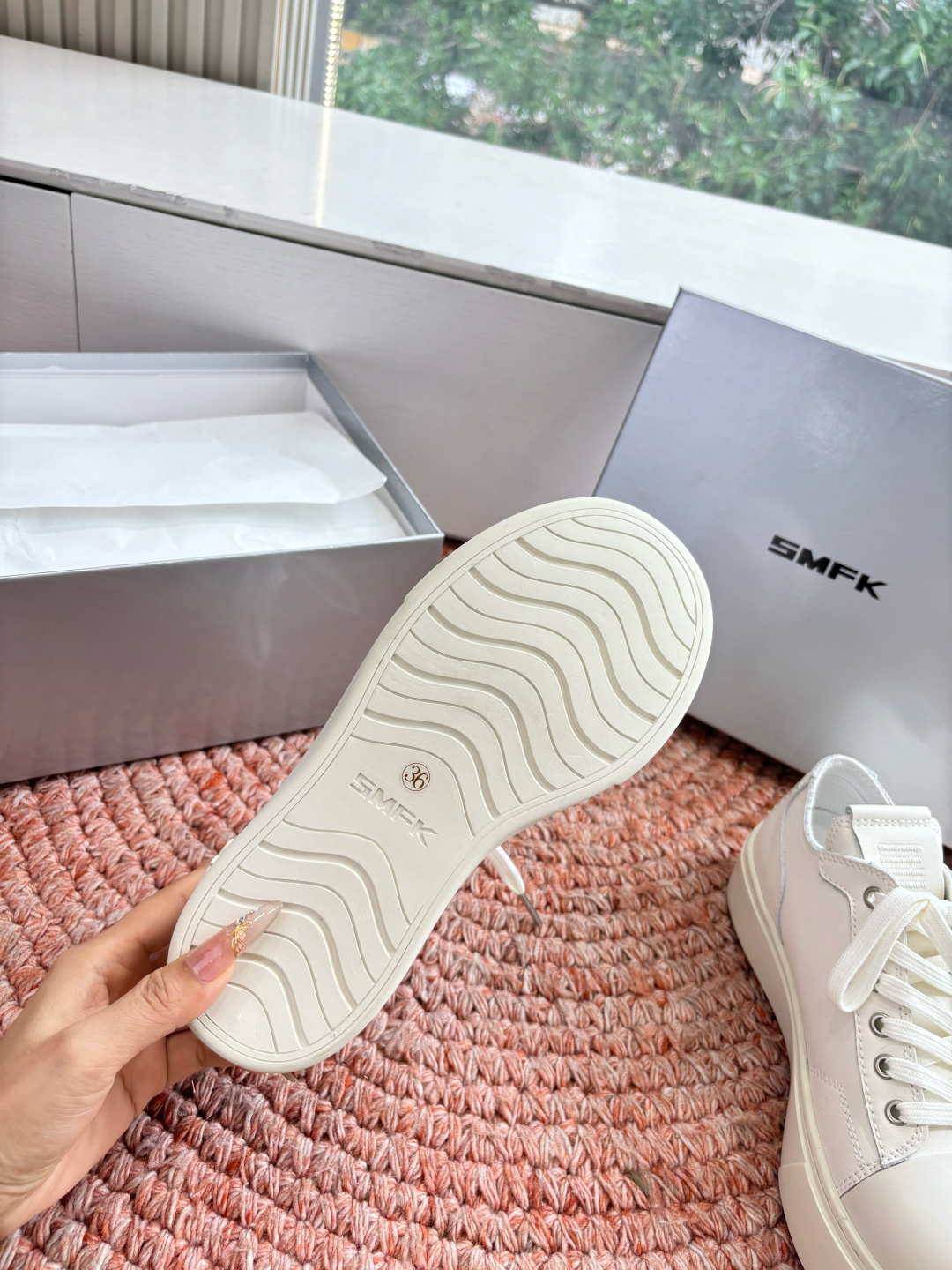 🌾所见即所得G029顶级版SMFK十字2026早春新款厚底运动鞋👟专柜断货王，一眼心动💓质感拉满，上脚无