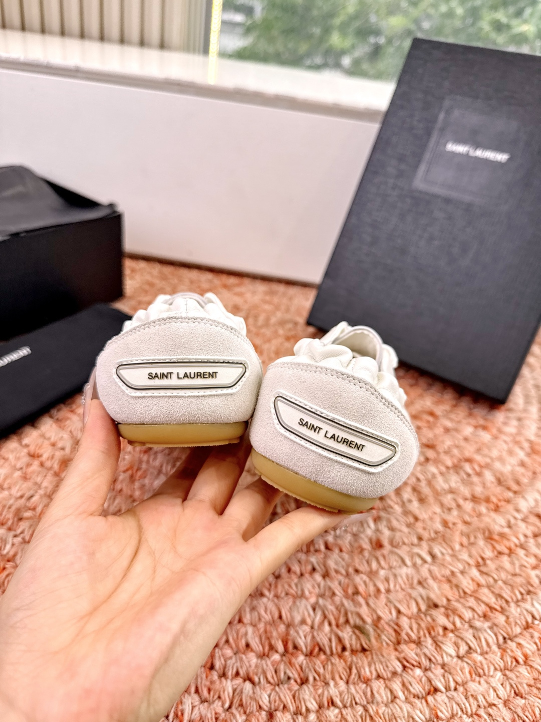 🌾G988Saint Lauren*YSL圣罗兰2026新品YSL小logo两穿踩跟乐福鞋新款系带休闲鞋