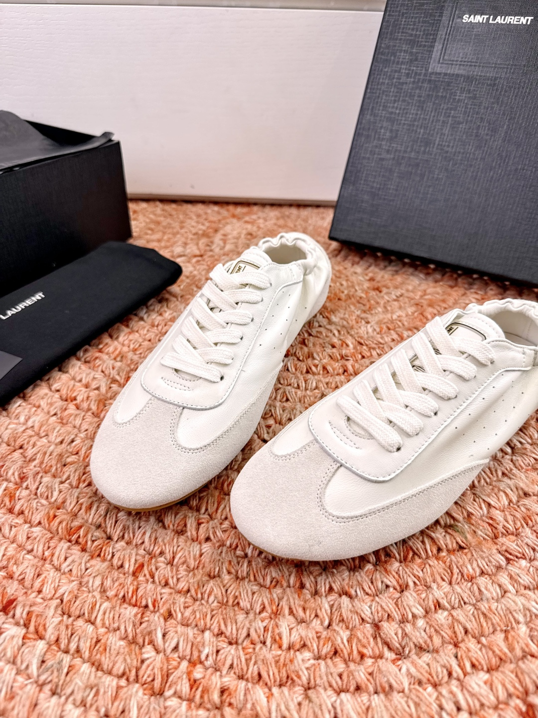 🌾G988Saint Lauren*YSL圣罗兰2026新品YSL小logo两穿踩跟乐福鞋新款系带休闲鞋