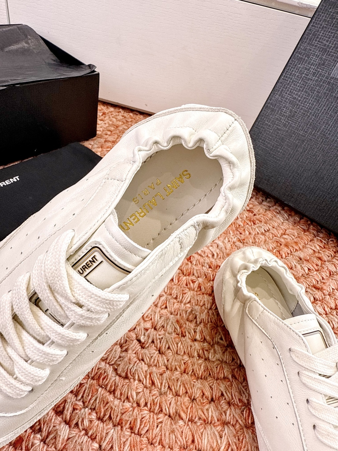 🌾G988Saint Lauren*YSL圣罗兰2026新品YSL小logo两穿踩跟乐福鞋新款系带休闲鞋