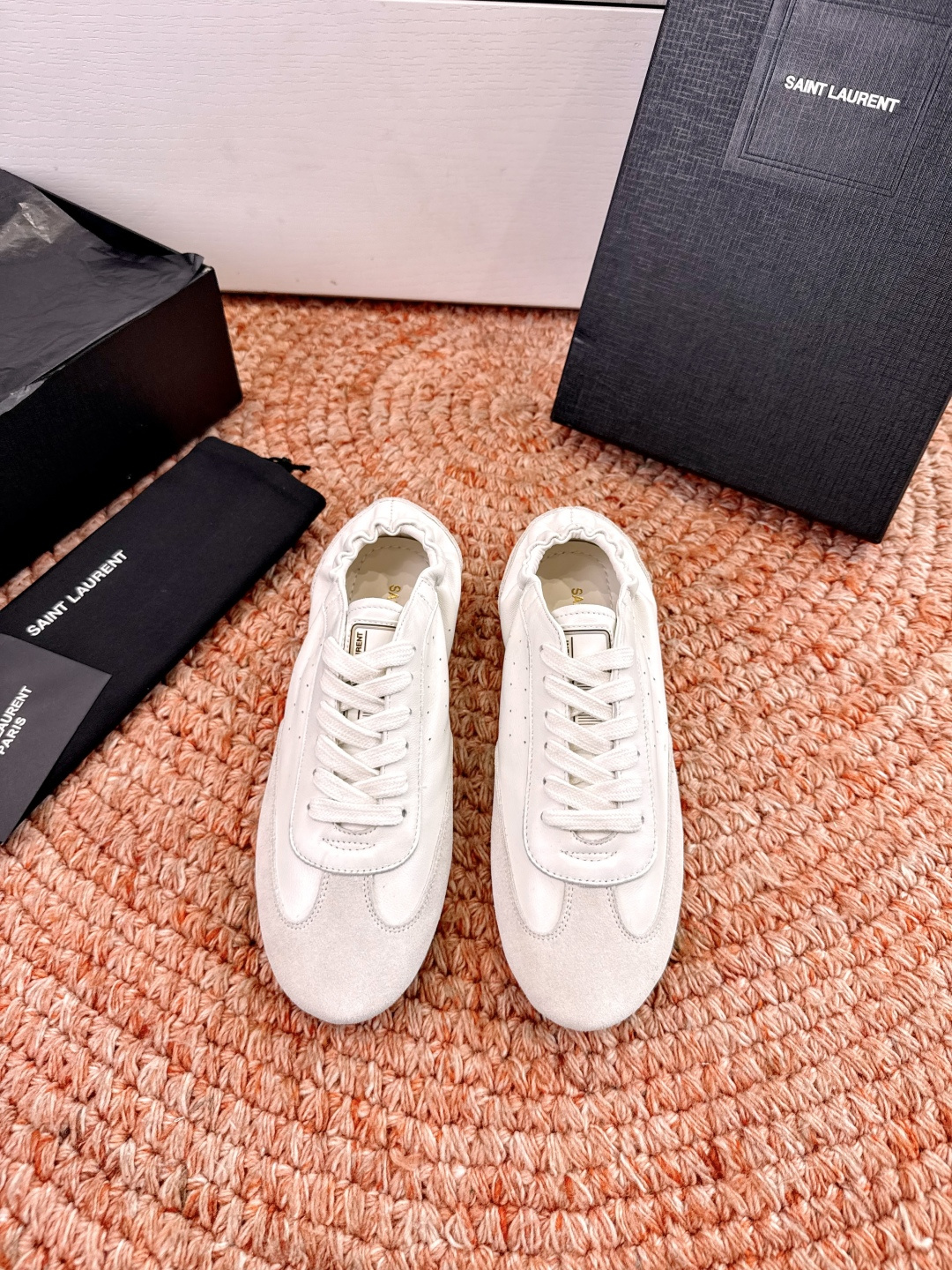 🌾G988Saint Lauren*YSL圣罗兰2026新品YSL小logo两穿踩跟乐福鞋新款系带休闲鞋