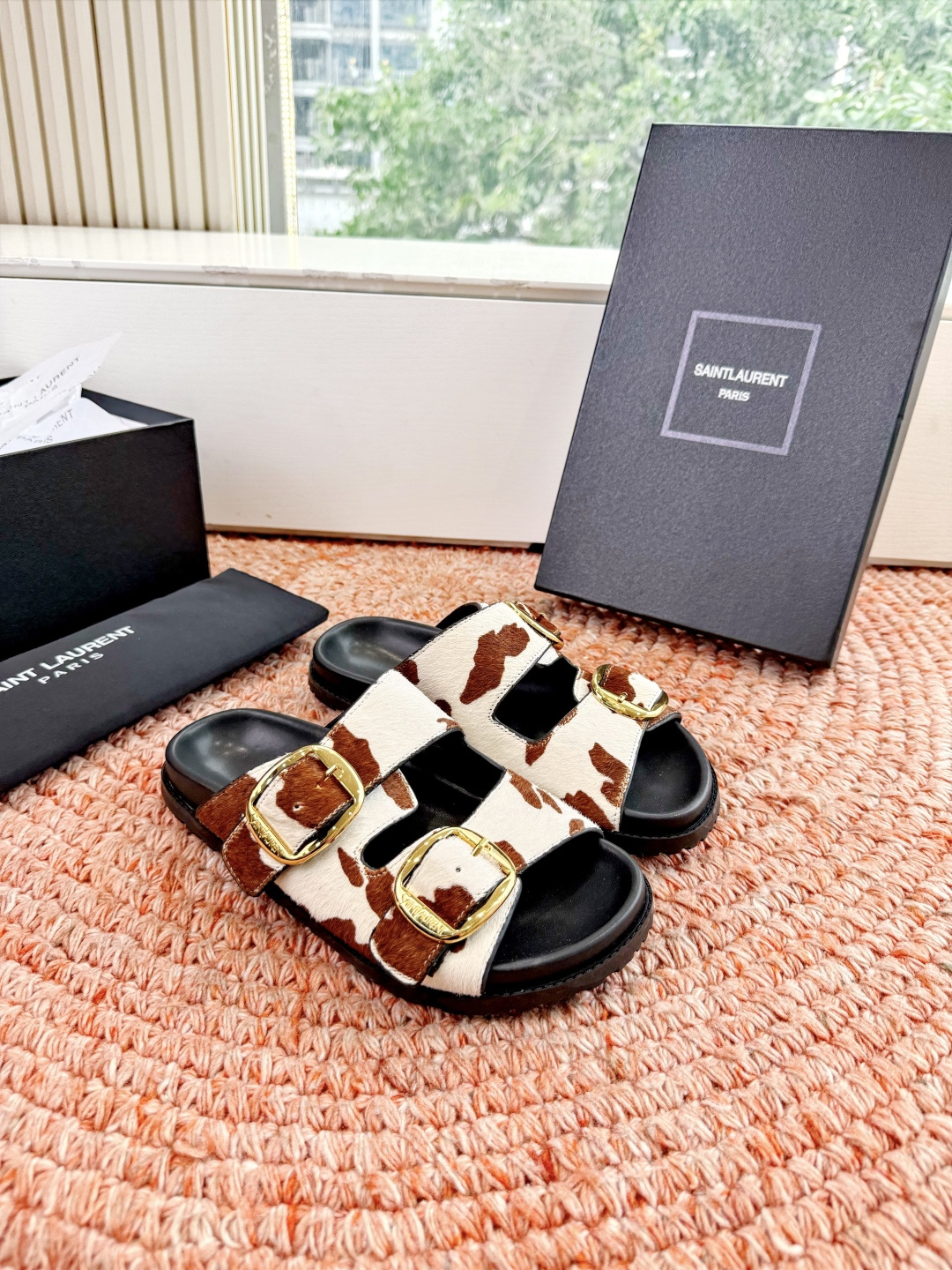 🌾G187Saint Lauren*YSL圣罗兰25ss新品YSL小logo沙滩拖鞋一定要收了它 有一丢