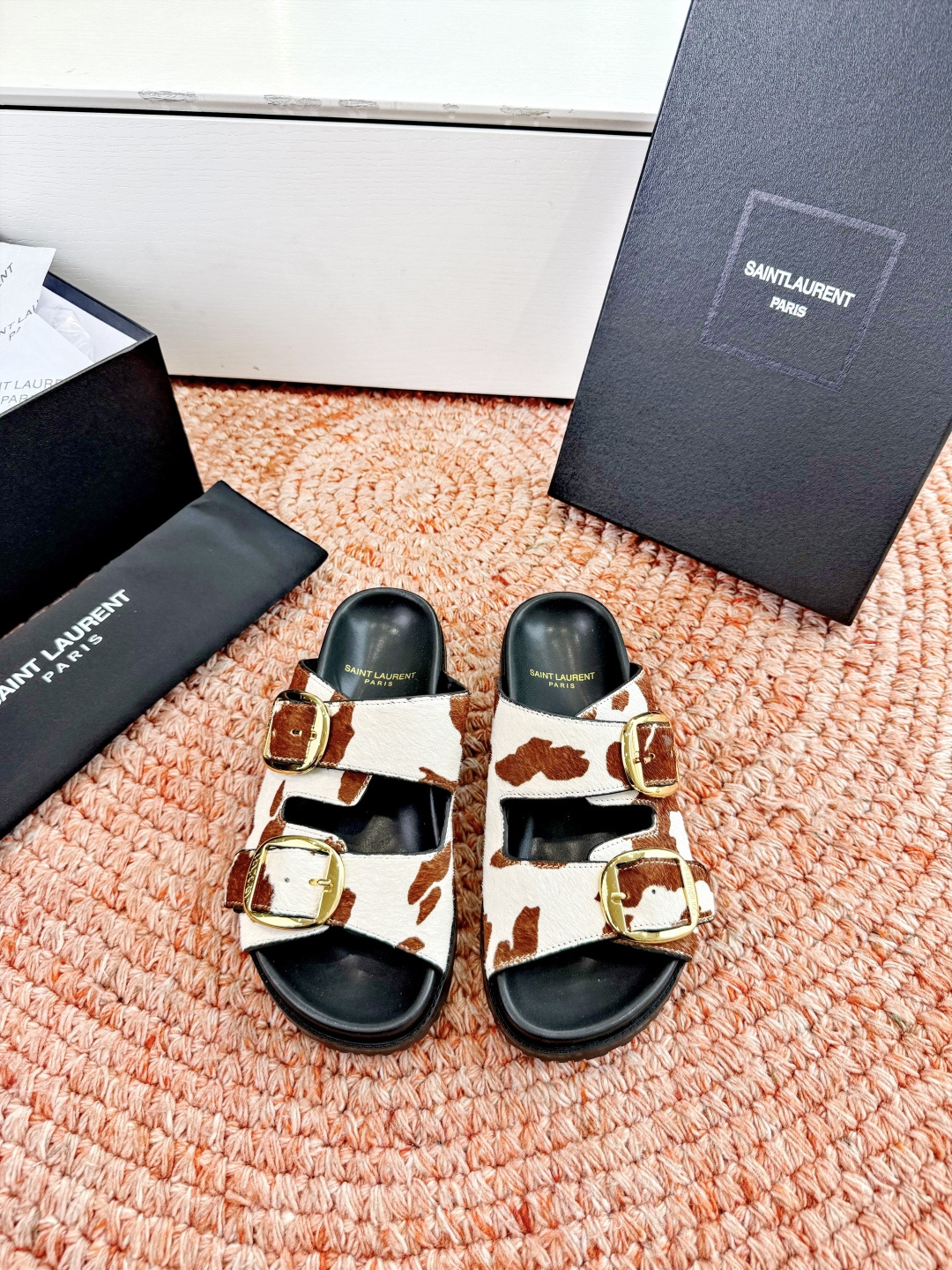 🌾G187Saint Lauren*YSL圣罗兰25ss新品YSL小logo沙滩拖鞋一定要收了它 有一丢