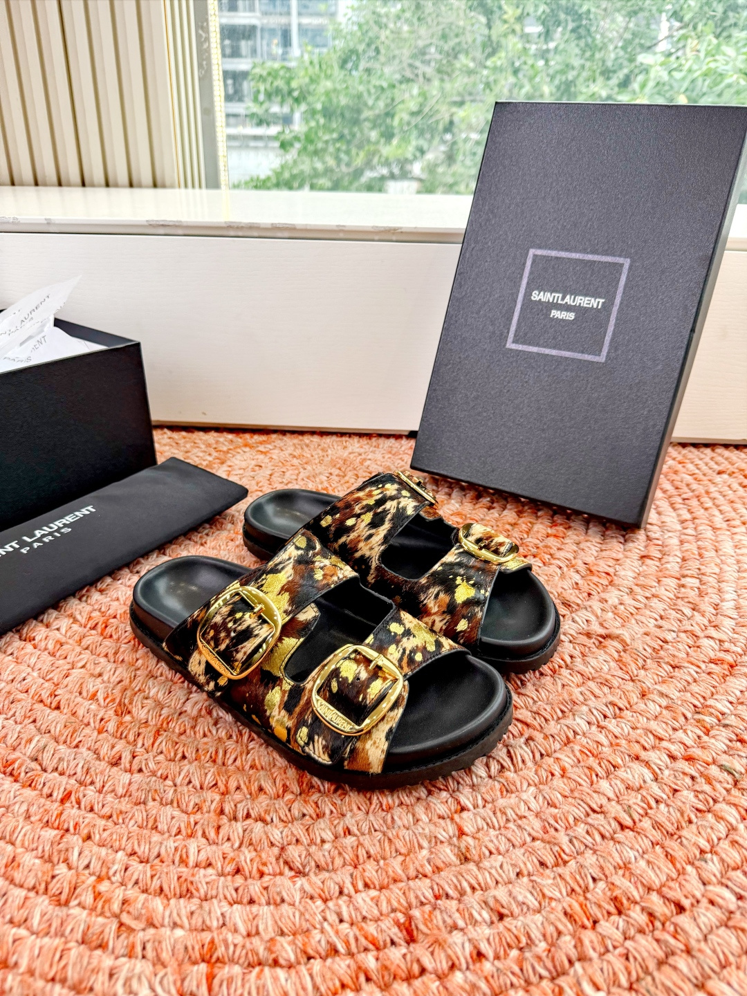 🌾G187Saint Lauren*YSL圣罗兰25ss新品YSL小logo沙滩拖鞋一定要收了它 有一丢