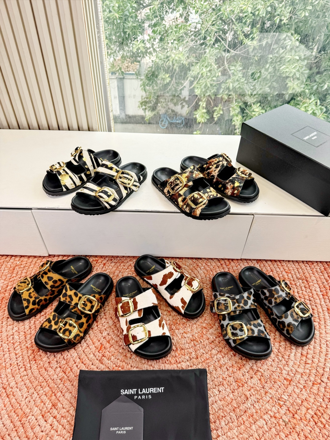 🌾G187Saint Lauren*YSL圣罗兰25ss新品YSL小logo沙滩拖鞋一定要收了它 有一丢