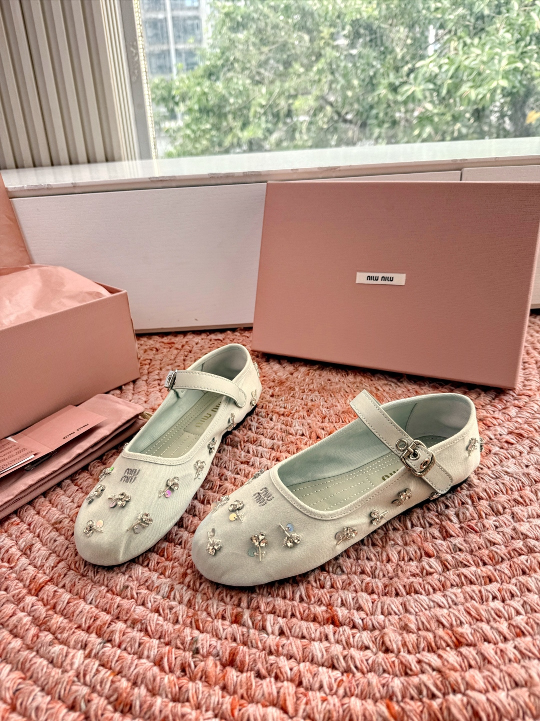 🌾G0286代购级独家上新Miu Miu2026系带玛丽珍乐福鞋Zp开发 手工羊皮平底拖鞋秒杀市面版本M