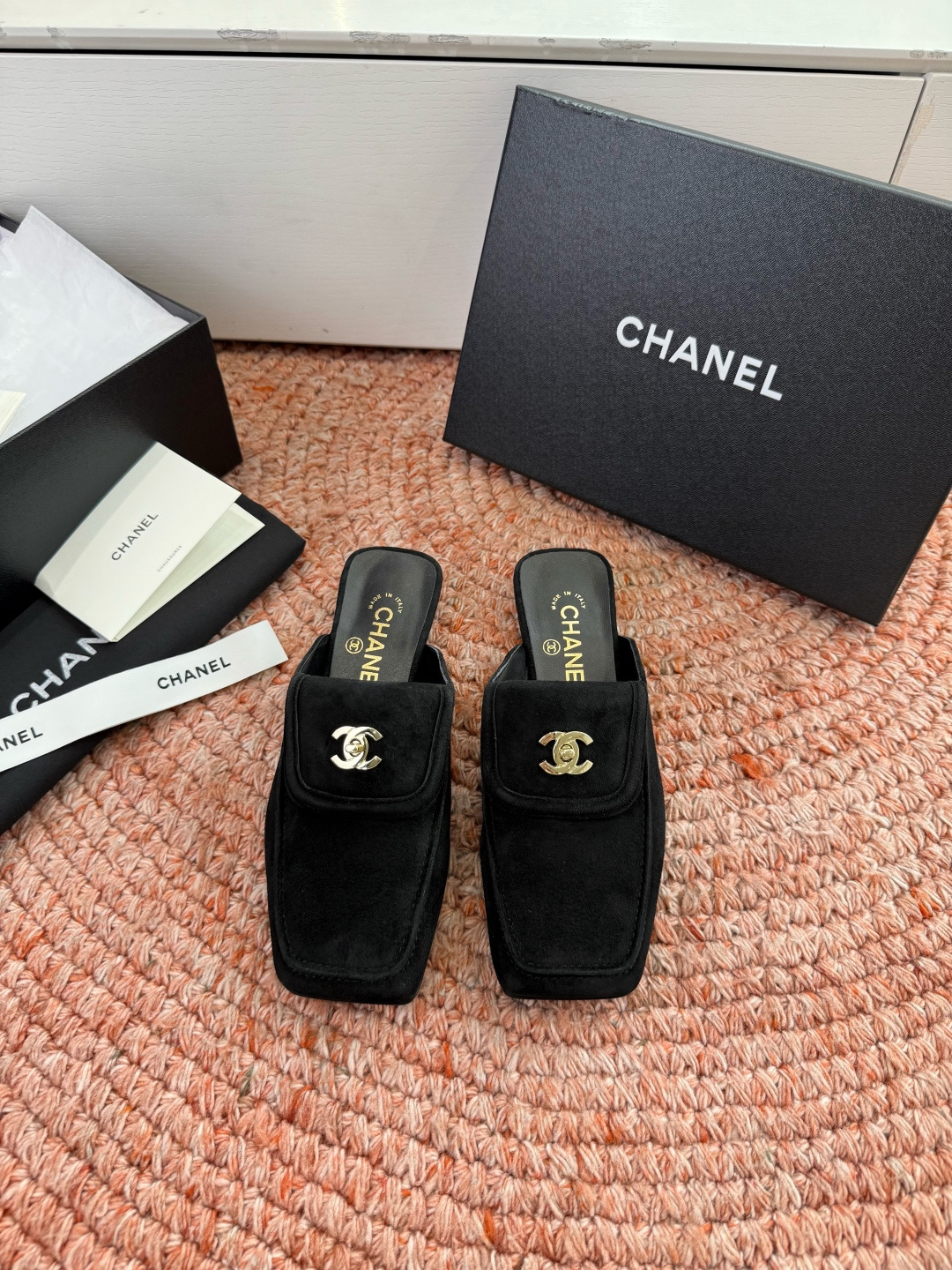 🌾G689😀CHANE*｜小香2026走秀款双C锁扣单鞋凉鞋包头玛丽珍乐福鞋单鞋大方头平底当巴黎大皇宫的