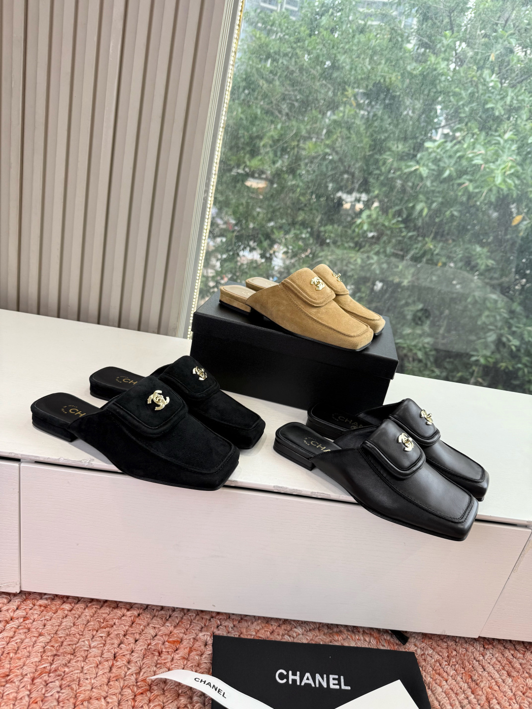 🌾G689😀CHANE*｜小香2026走秀款双C锁扣单鞋凉鞋包头玛丽珍乐福鞋单鞋大方头平底当巴黎大皇宫的