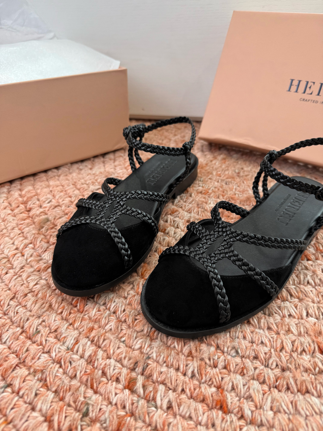 🌾G009所见即所得新款HEREU｜西班牙小众品牌高版本品质褶皱蝴蝶结圆头玛丽珍平底单鞋跳舞鞋面料：进口