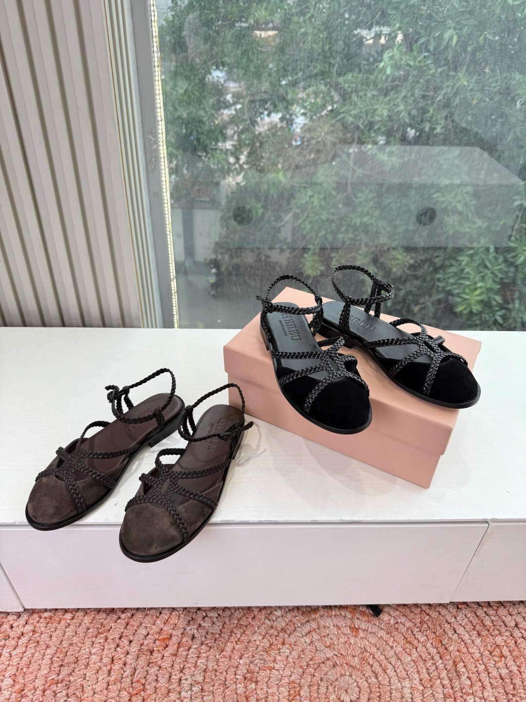 🌾G009所见即所得新款HEREU｜西班牙小众品牌高版本品质褶皱蝴蝶结圆头玛丽珍平底单鞋跳舞鞋面料：进口