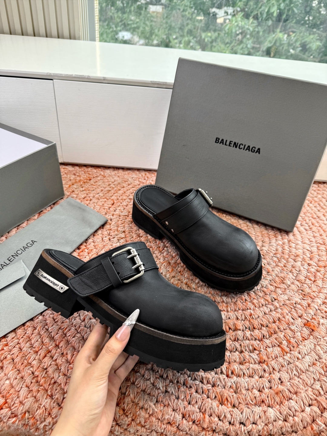 🌾G177对版代购级别Balenciaga巴黎世家2026春毒液Venom英伦复古深口厚底单鞋拖鞋 请认