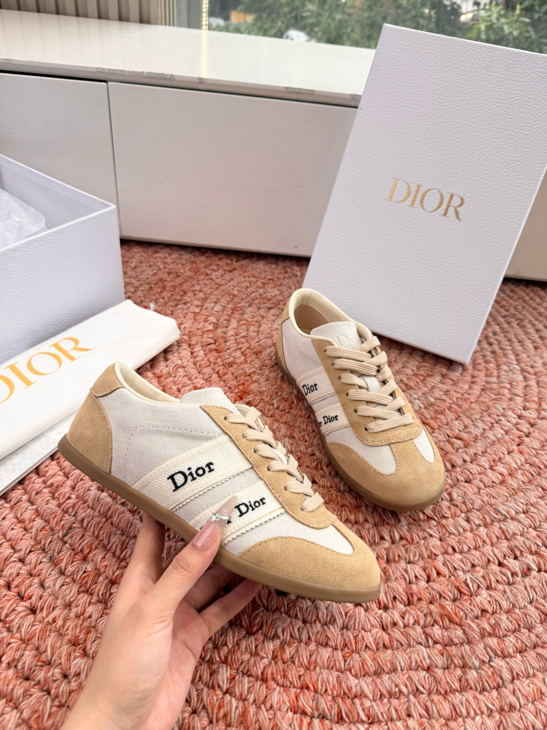 🌾G133顶级品质Dior迪奥 最新Ribbon系列 休闲 运动鞋 德训鞋 这款 Dior Ribbon