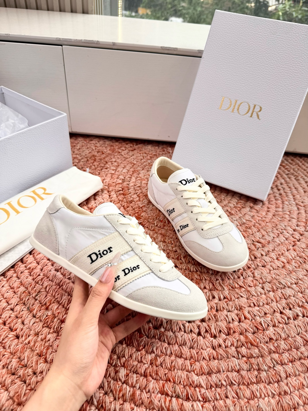 🌾G133顶级品质Dior迪奥 最新Ribbon系列 休闲 运动鞋 德训鞋 这款 Dior Ribbon