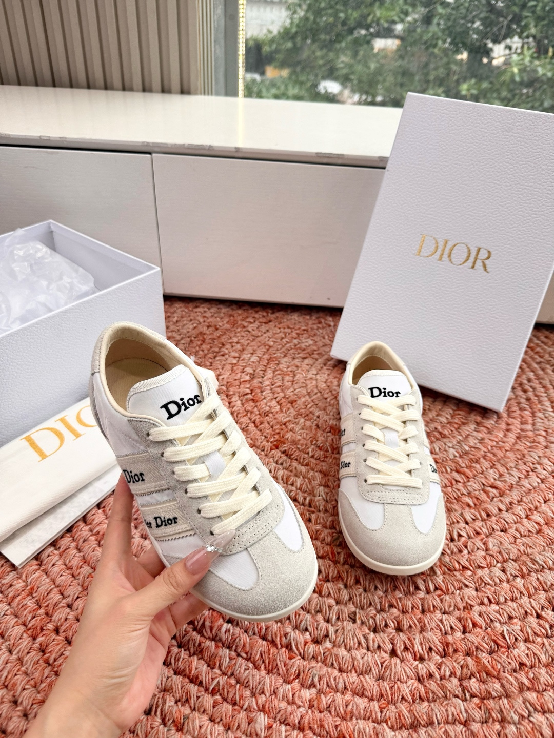 🌾G133顶级品质Dior迪奥 最新Ribbon系列 休闲 运动鞋 德训鞋 这款 Dior Ribbon