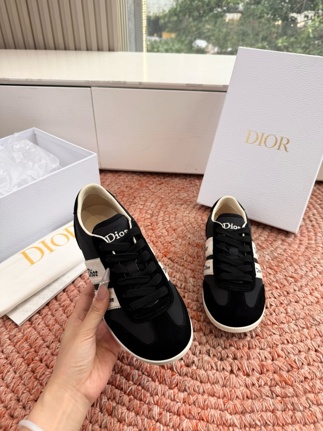 🌾G133顶级品质Dior迪奥 最新Ribbon系列 休闲 运动鞋 德训鞋 这款 Dior Ribbon