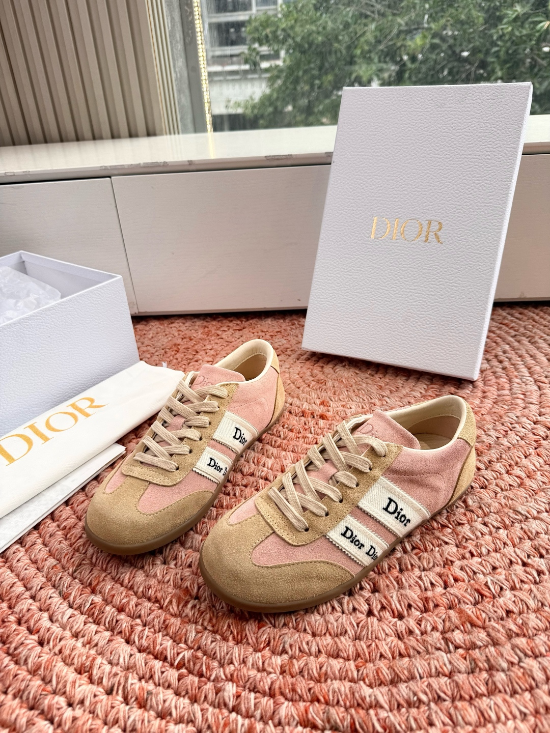🌾G133顶级品质Dior迪奥 最新Ribbon系列 休闲 运动鞋 德训鞋 这款 Dior Ribbon