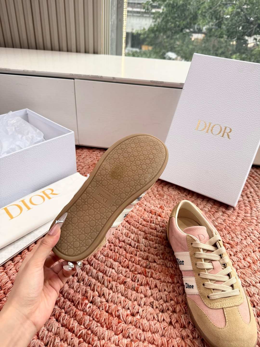 🌾G133顶级品质Dior迪奥 最新Ribbon系列 休闲 运动鞋 德训鞋 这款 Dior Ribbon