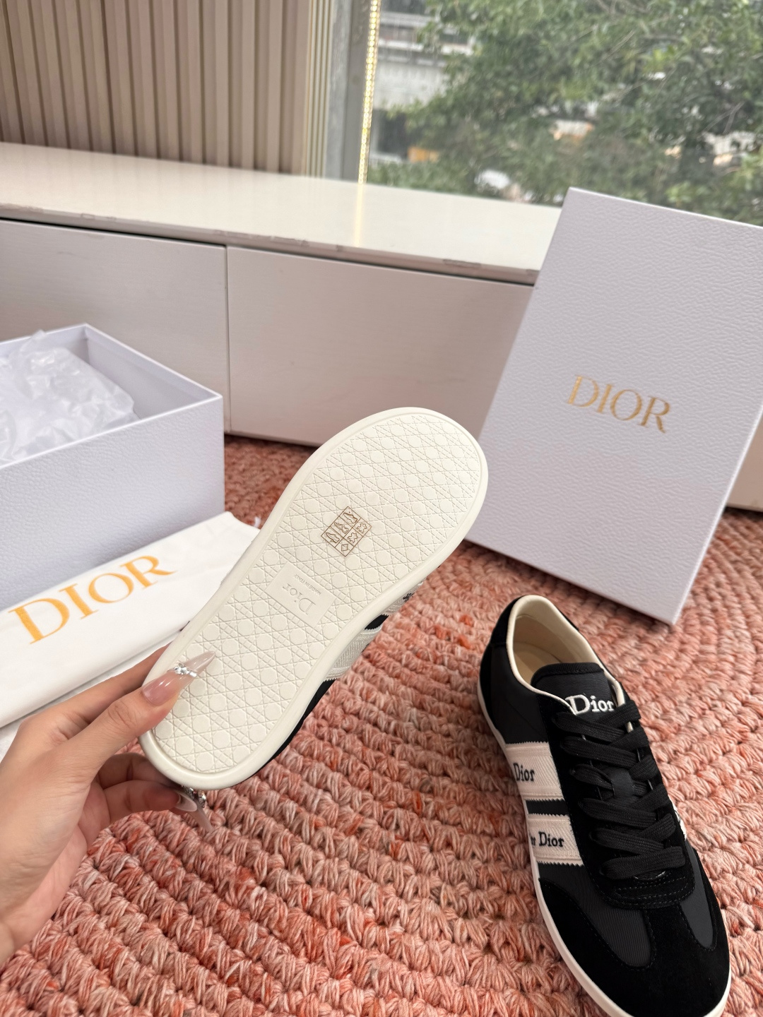 🌾G133顶级品质Dior迪奥 最新Ribbon系列 休闲 运动鞋 德训鞋 这款 Dior Ribbon