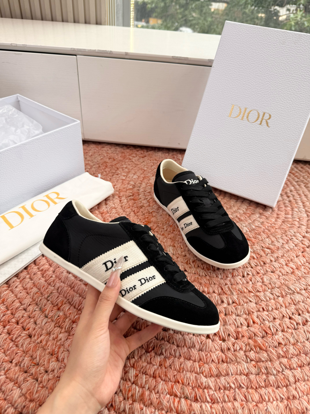🌾G133顶级品质Dior迪奥 最新Ribbon系列 休闲 运动鞋 德训鞋 这款 Dior Ribbon
