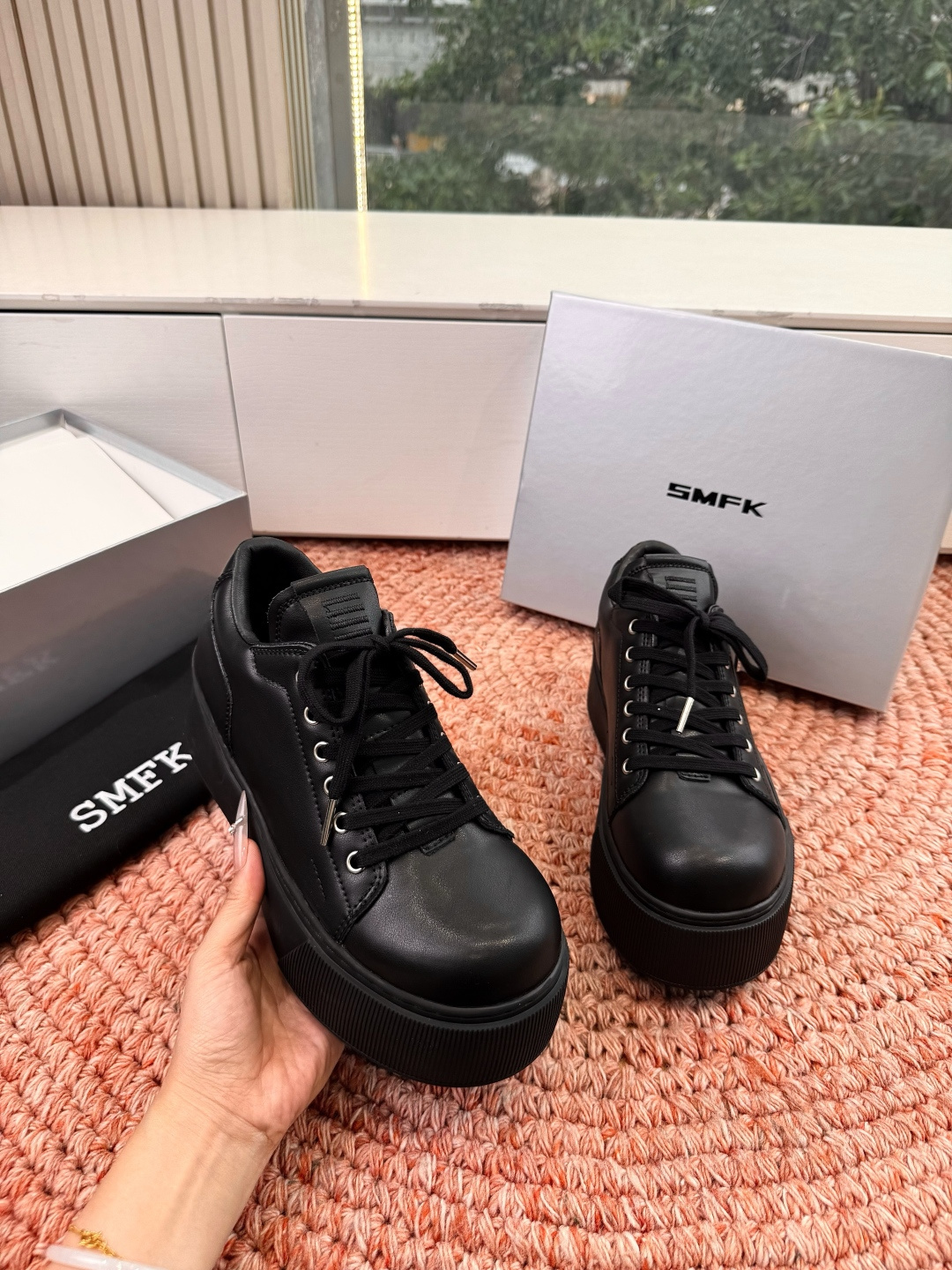 🌾所见即所得G029顶级版SMFK十字2026早春新款厚底运动鞋👟专柜断货王，一眼心动💓质感拉满，上脚无