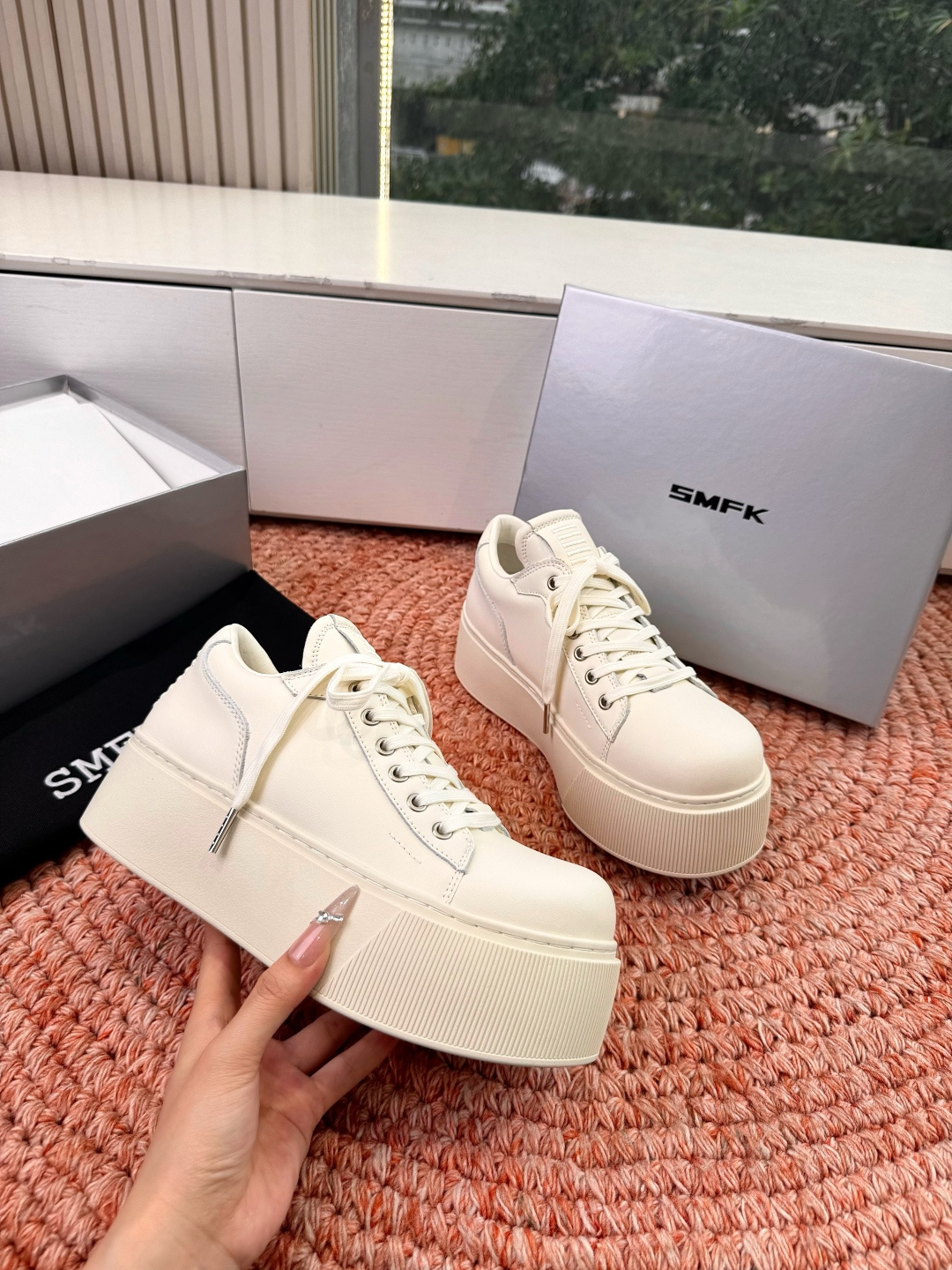 🌾所见即所得G029顶级版SMFK十字2026早春新款厚底运动鞋👟专柜断货王，一眼心动💓质感拉满，上脚无