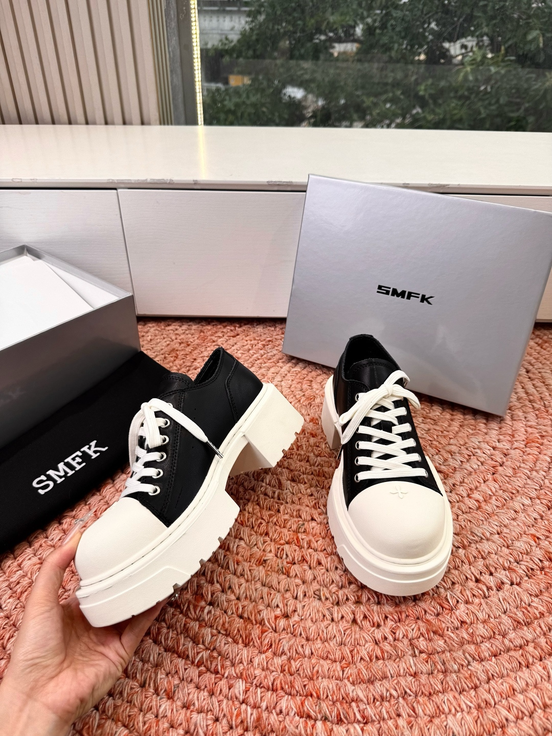 🌾所见即所得G029顶级版SMFK十字2026早春新款厚底运动鞋👟专柜断货王，一眼心动💓质感拉满，上脚无