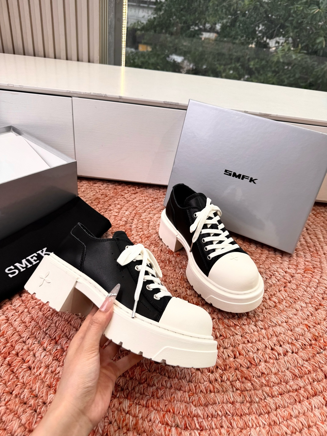🌾所见即所得G029顶级版SMFK十字2026早春新款厚底运动鞋👟专柜断货王，一眼心动💓质感拉满，上脚无