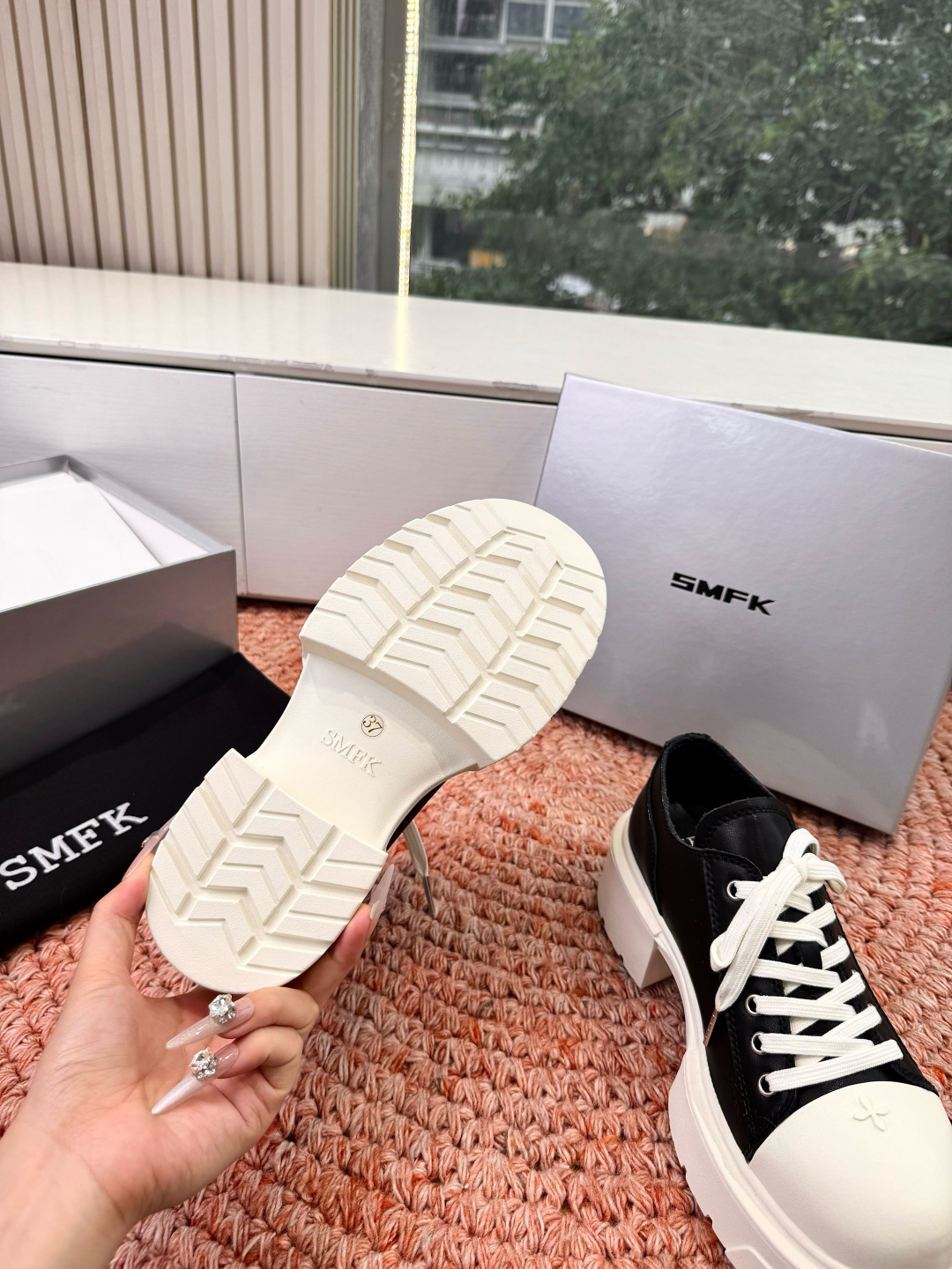 🌾所见即所得G029顶级版SMFK十字2026早春新款厚底运动鞋👟专柜断货王，一眼心动💓质感拉满，上脚无