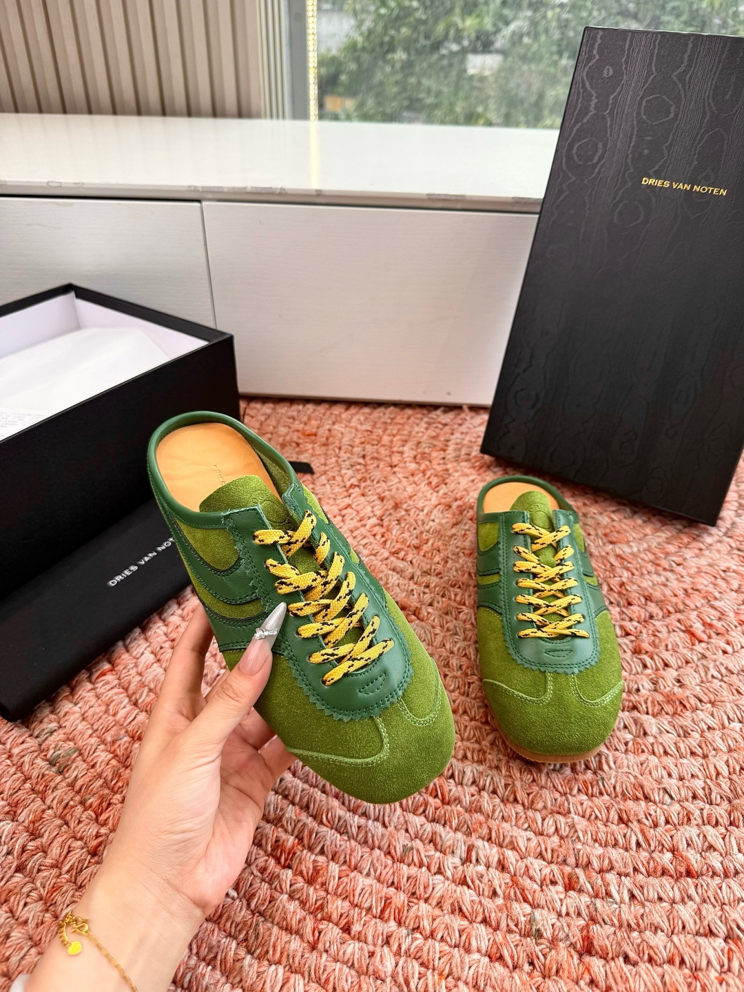 🌾所见即所得G130代购级Dries Van Noten·DVN 马拉松复古德训鞋包头拖鞋Dries V