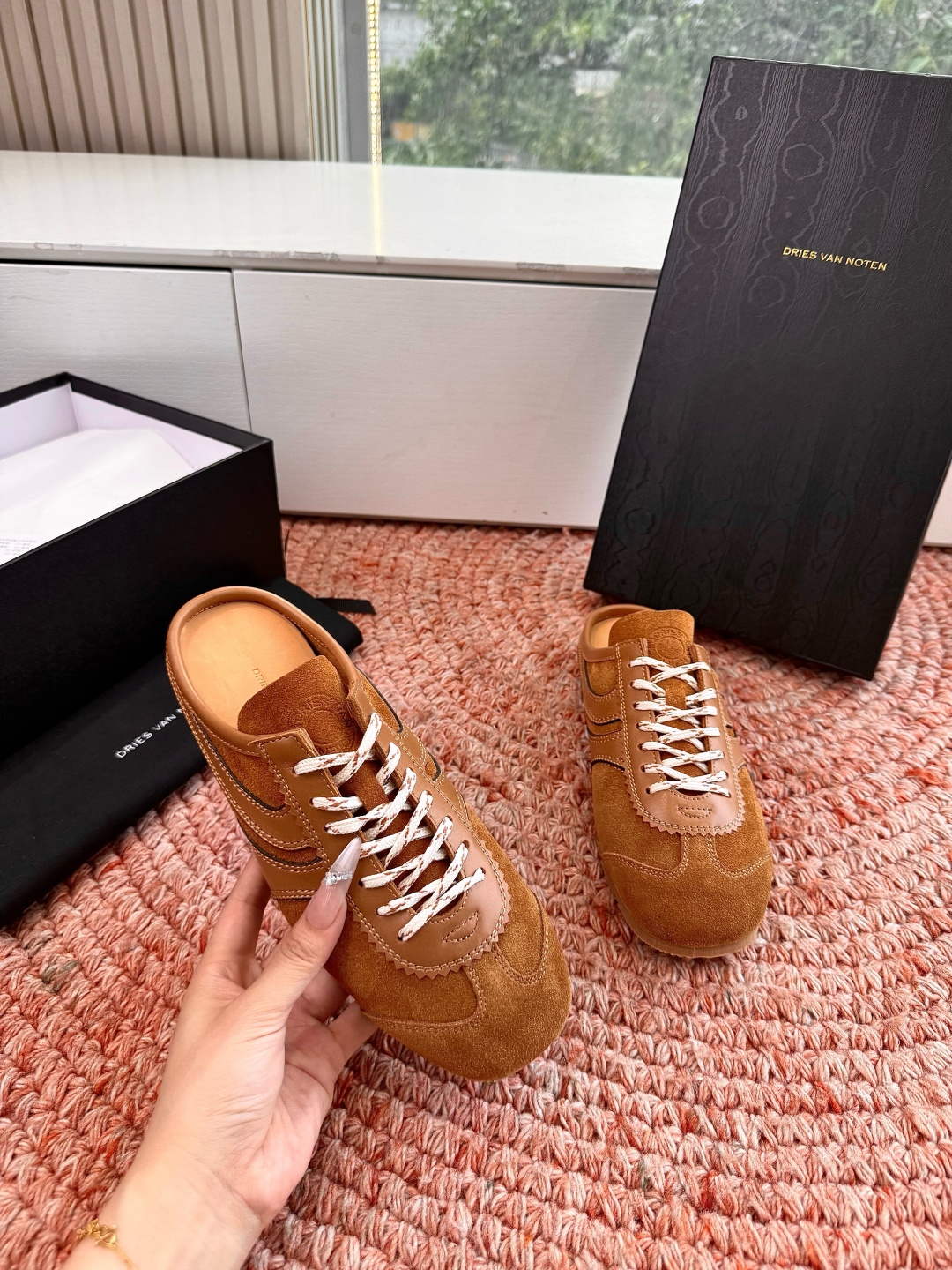 🌾所见即所得G130代购级Dries Van Noten·DVN 马拉松复古德训鞋包头拖鞋Dries V